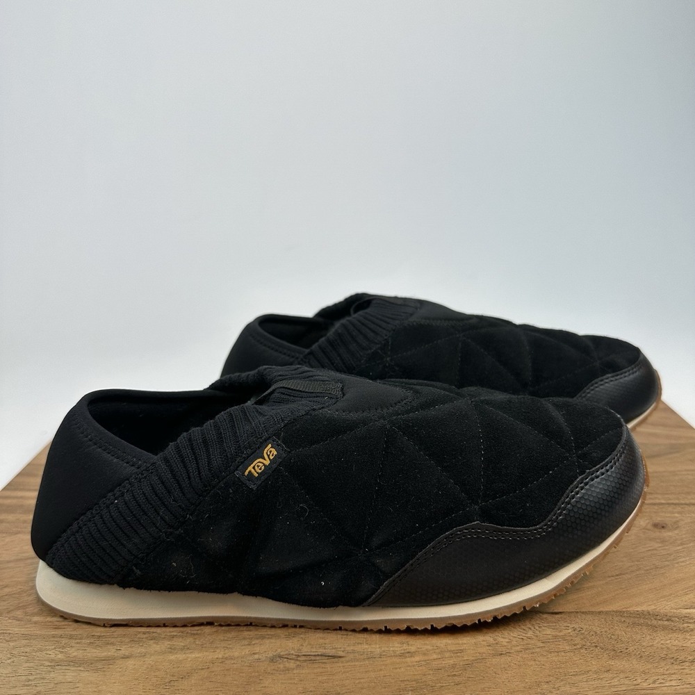 New Womens Teva Ember Moc Shearlin Black Slip On Outdoor Shoes Sneakers Sizeโ 11